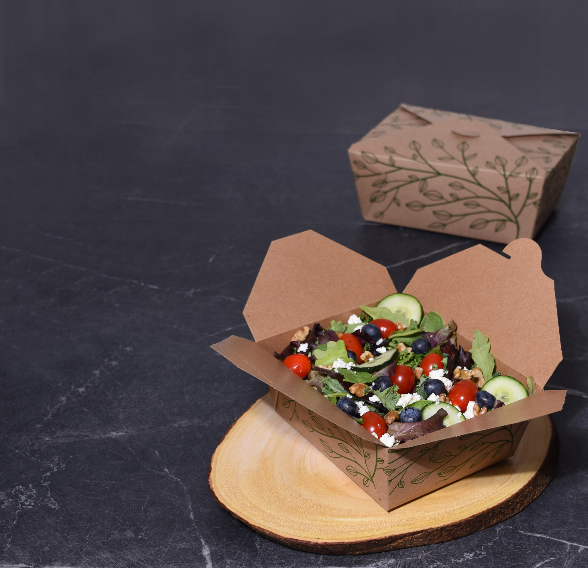 Containers Boxes Go Disposable Food To Box Paper Take Out Lunch