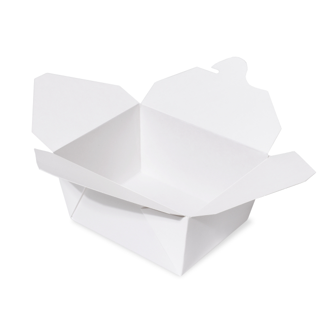 white eco box open flaps